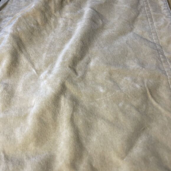 Lot of 4 Yellow Tan Velvet Placemats Soft 18”x14” Stitched Boarder Vintage - Picture 4 of 4